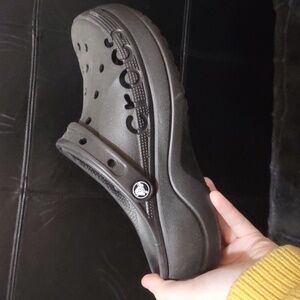 Black Platform Crocs